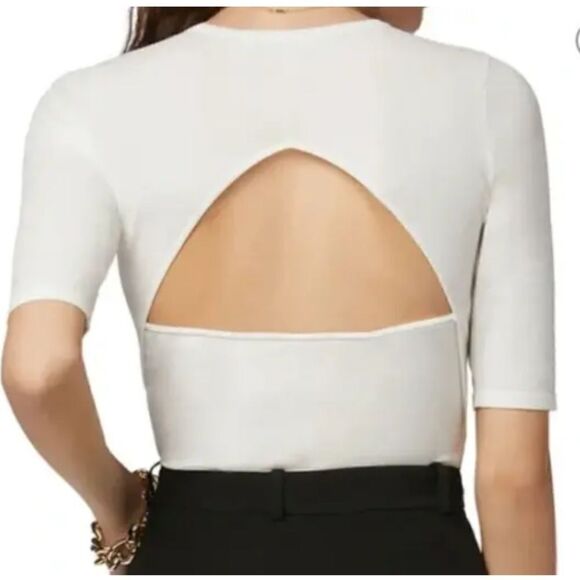 Favorite Daughter Women's White Twist Front Cutout Top Size Small NWT - Picture 3 of 6